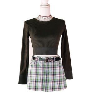 Topshop Tops - Topshop Army Green Long Sleeve Crop Top Small NEW Topshop Tops - Topshop Army Green Long Sleeve Crop Top Small NEW